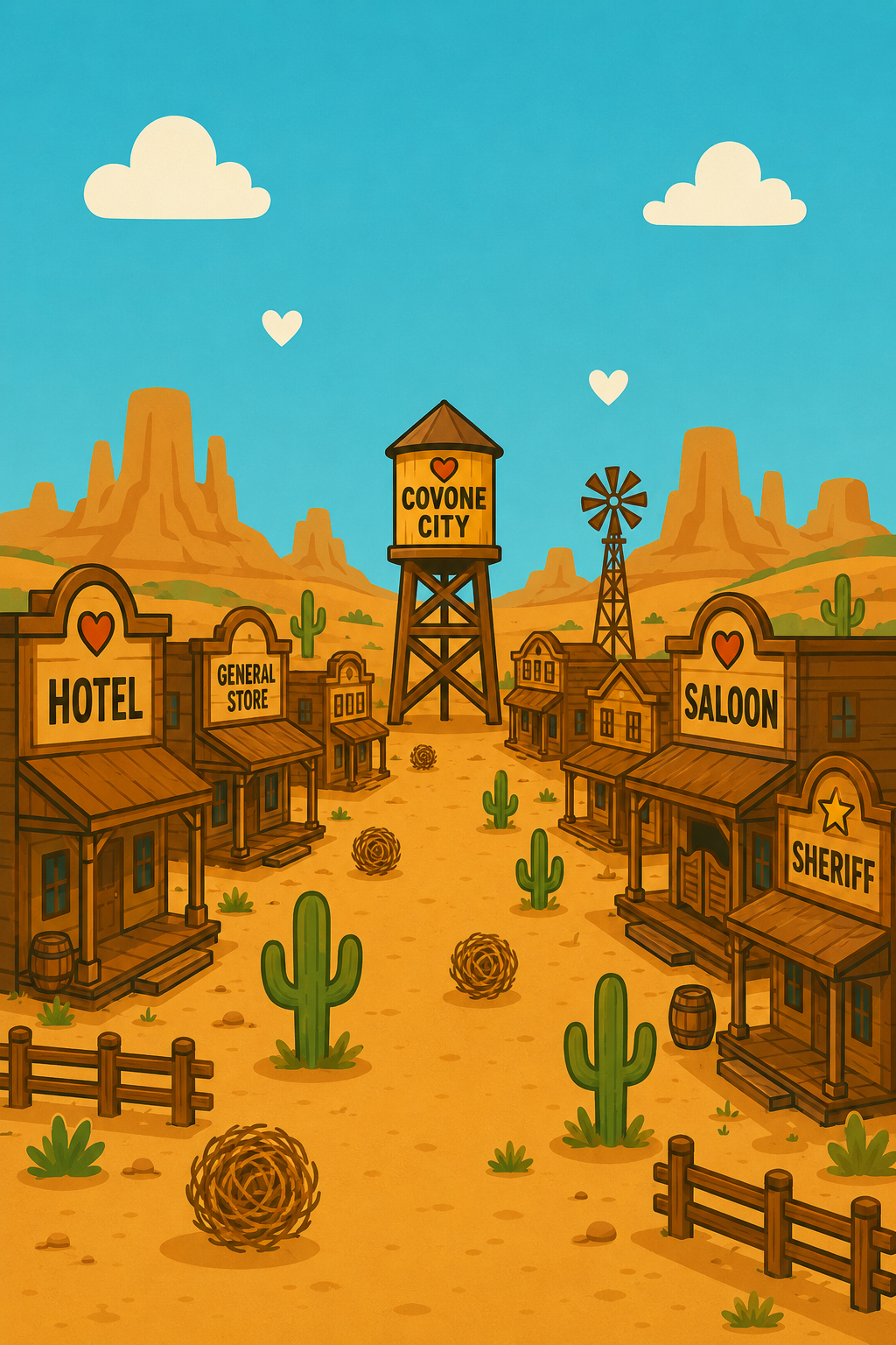 Covone City — ambiente illustrato del mondo Unilover