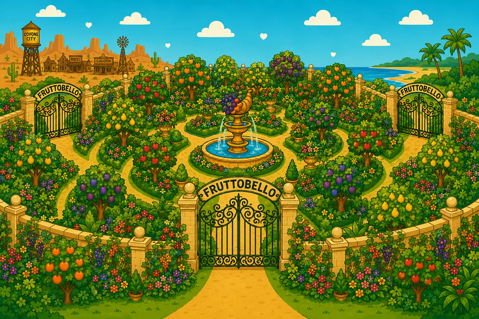 Giardino Fruttobello — ambiente illustrato del mondo Unilover
